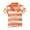 Orange, variant on Agkizg Toddler Boys Summer Top,Short Sleeve T-shirt for Kids,Children's Lapel Striped Color Blocked T-shirt Loose Top Breathable Casual Striped Print Tees