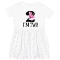 thumbnail image 3 of Inktastic 2nd Birthday Party Girls Flamingo Girls Toddler Dress, 3 of 5