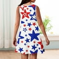 thumbnail image 6 of YOUYEDIAN Independence Day Plus Size Summer Teen Dresses July 4th Sleeveless Sun Dresses Patriotic Cute Dresses Red Blue and White Beach Dresses 2025 Spring Crew Neck a Line Dresses,White 4-5 Years, 6 of 6