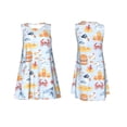 thumbnail image 7 of Wukai Party Shark Cute Print Women's Sleeveless Dress, Loose Fit Casual Dress for Women, Comfortable Sleeveless Summer Dress, 7 of 7