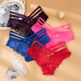 thumbnail image 2 of Bragas sexis de encaje de tiro bajo para mujer, bragas sexis sólidas, ropa interior femenina, calzoncillos calados cruzados, lencería íntima sin costuras, 2 of 5
