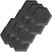12 Pack Hexagon (Hexagonal) Acoustic Foam Studio Soundproofing Foam Tiles 6" X 6" X 1" Charcoal Art Decor Noise Reduction