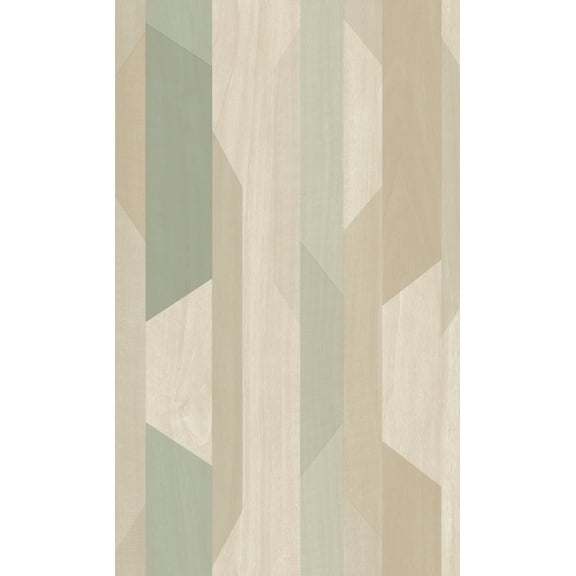 Green Retro Geometric Wallpaper R8384