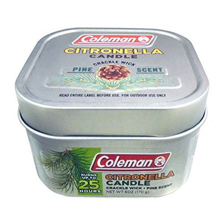 Coleman Citronella Crackle Wick Candle Pine Scented
