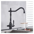 thumbnail image 1 of Golden Luxury Kitchen Pure Water Sink Faucet Two Ceramic Handles Water Purification Hot and Cold Water Mixer Taps Deck Mounted ,Effortless Installation, 1 of 7