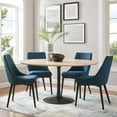 thumbnail image 1 of Modway Lippa 60" Round Wood Grain Dining Table in Black Natural, 1 of 8