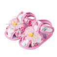 thumbnail image 4 of Linfrsh Baby Boys Girls Summer Sandals Non Slip Soft Sole Toddler First Walking Shoes(Pink,9-12 Months), 4 of 5