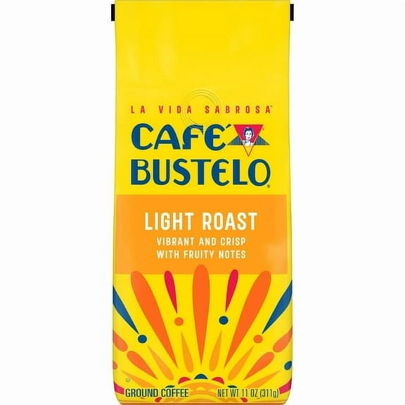 Cafe Bustelo Light Roast Ground Coffee, 11 oz Bag (Pack of 2)