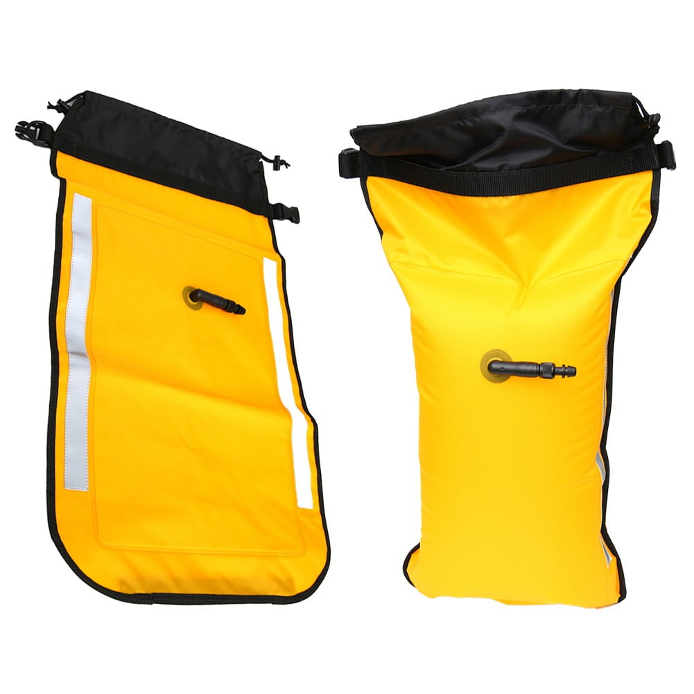 CENL Nylon Inflatable Paddle Floating Bag Luminous Yellow for Kayak and Rubber Boats
