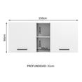 thumbnail image 3 of Mueble Superior de Cocina Madesa Agata 150 cm 2 Puertas y 2 Nichos Blanco, 3 of 6