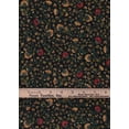 thumbnail image 4 of Double-Face Quilted Reversible Black/Brown Mosaic Mist with Floral Reverse 42" Wide Crosshatch Stitching Cotton Fabric by the Yard (IDFQ-Q2639-ZZ), 4 of 4