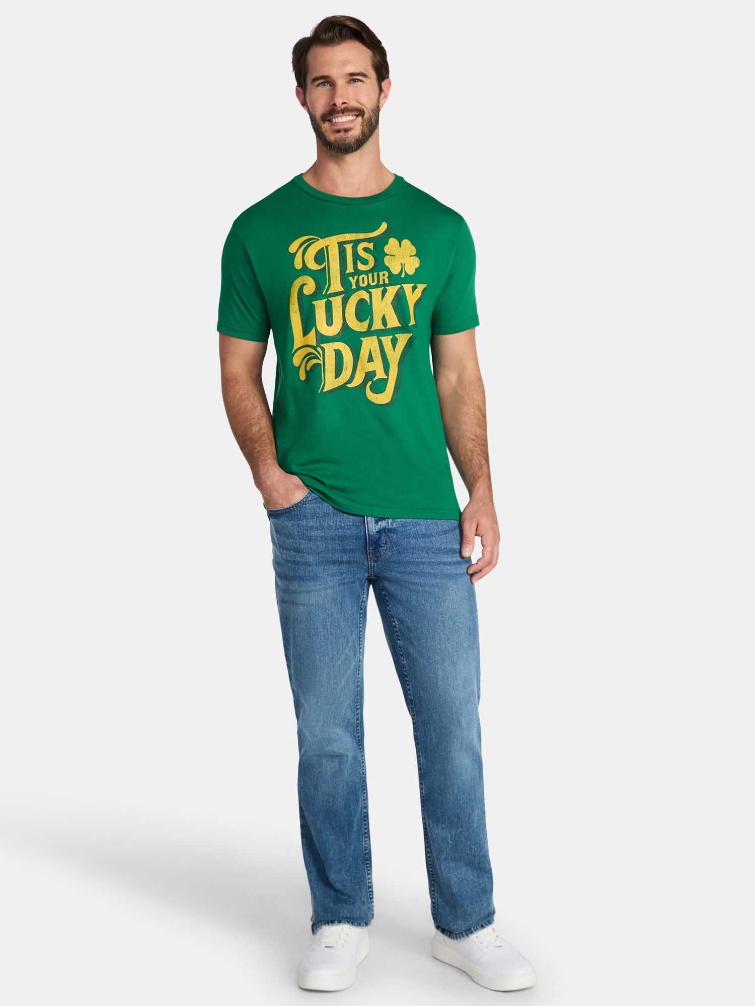 Saint Patrick's Day Men's Tis Your Lucky Day Graphic Tee by Way to Celebrate, Sizes XS-5XL