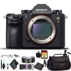 Sony Alpha a9 Mirrorless Camera   Tripod, Extra Battery & 64GB Card Bundle (International Model)
