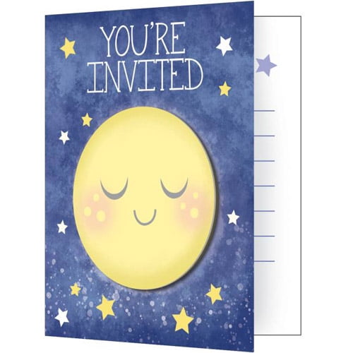 To the Moon & Back Invitations, 8pk