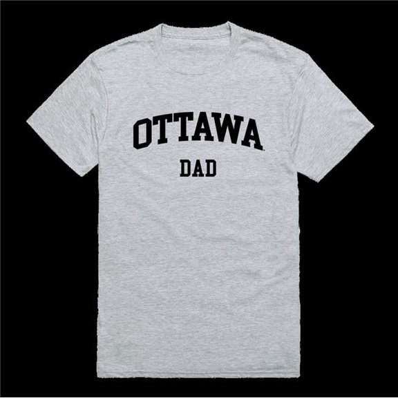 University of Ottawa Braves College Dad T-Shirt, Heather Grey - Medium