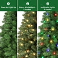 thumbnail image 3 of Ztotop 5.5ft PreLit Premium Artificial Classic Spruce Christmas Tree, 200 Warm White & Color LED Changing Lights, 565 Fully Branch Tips, Green, 3 of 8