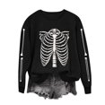 thumbnail image 5 of Oversized Halloween Sweatshirt Womens Crew Neck Casual Cute Printed Shirts Lightweight Loose Fit Long Sleeve Vintage Tops, 5 of 6