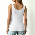 thumbnail image 3 of Women's Sleeveless Knit Beach Top Casual Solid Color Camisole Tank Top Lightweight Breathable Summer Vacation Beachwear Swim Cover Up Top, White Size XXL, 3 of 9