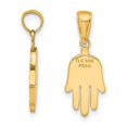 thumbnail image 3 of 10K Yellow Gold Hamsa Charm Pendant Necklace with Chain, 3 of 4