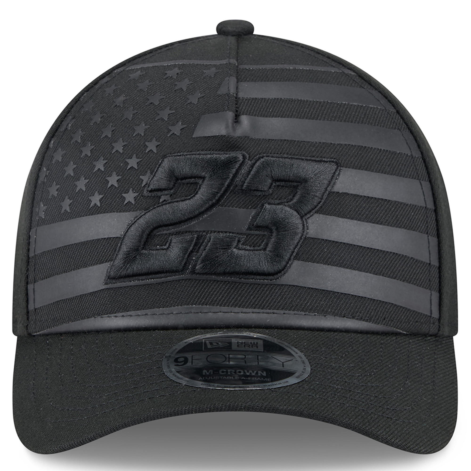Men's New Era Black Bubba Wallace American Flag 9FORTY M-Crown A-Frame Adjustable Hat