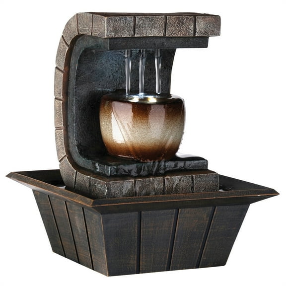 Ore International 9.75" Meditation Fountain With Led Light