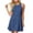 *Blue, variant on ClodeEU Women's Polka Dot Round Neck Sleeveless A-Line Mini Dress,Summer Casual Flowy Beach Vacation Dress Army Green,Women's Plus L