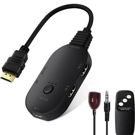 8K 60hz HDMI 2.1 3X1 Switch with Remote Control, 3 in 1 Out HDMI Switcher support HDCP2.3 HDR10 TAPDRA Spare Part