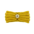 thumbnail image 4 of Toddler Headbands Winter Girls Soft Knitted Headband Stretchy Lined Ear Warmer Head Wrap Elastic Bandana Cozy Warm Cold Weather Accessory for Toddler Kids Girl Headbands Yellow One Size, 4 of 4