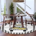 thumbnail image 4 of Summer Lemon 6ft Round Rugs, Watercolor Truck Black Plaid Checkered Washable Non-Slip Area Rugs for Living Room Bedroom Kitchen, Soft Low Pile Dining Room Kicthen Circle Carpet, Indoor Floor Rug, 4 of 9