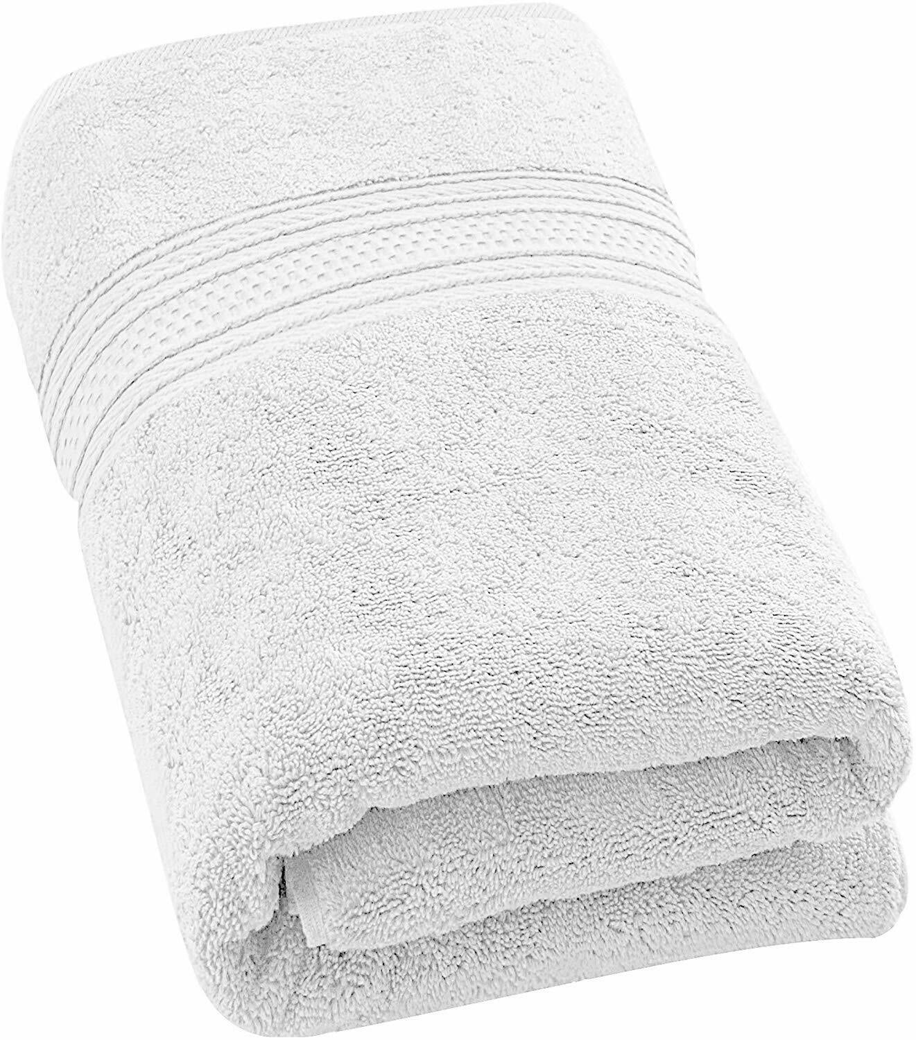 Extra Large Bath Towel 35x70" Cotton Luxury Bath Sheet 700 GSM, White