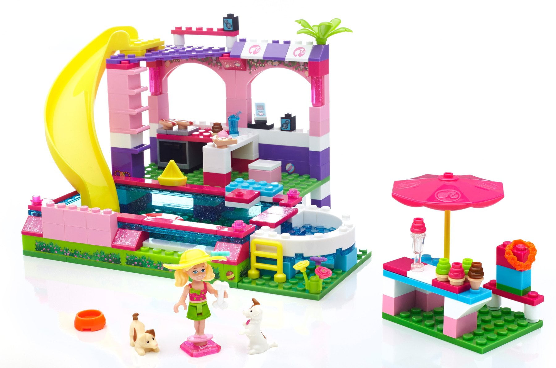 Barbie's building a challenge to lego
