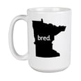 thumbnail image 1 of Minnesota Bred & MN USA State Map, US Citizen Coffee & Tea Mug Cup (15oz), 1 of 3