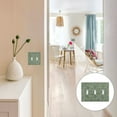 thumbnail image 7 of Yayeee Toggle Light Switch Wall Plate 3-Gang 6.37"x4.48" Decorative Outlet Cover, Retro Green Abstract, 7 of 7