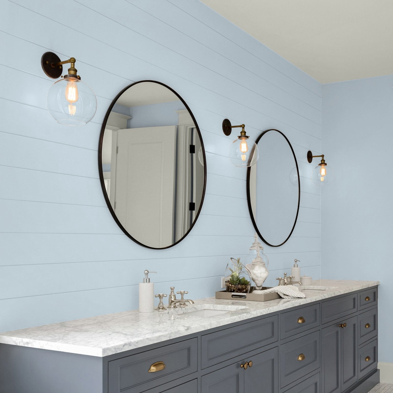 Glidden Glidden Kitchen Bath and Laundry Keepsakes / Blue, Eggshell Interior Paint with Primer, 1 Gallon