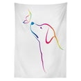 thumbnail image 3 of Ambesonne Colorful Tablecloth Rectangular Table Cover, Butterfly Dog Labrador, 60"x84", Multicolor, 3 of 4