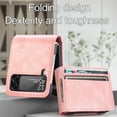 thumbnail image 4 of Wallet Case for Samsung Galaxy Z Flip 4 5G with Card Holder, Premium PU Leather Protective Phone Cover Original Touch Case for Samsung Galaxy Z Flip 4 Business Style, Pink, 4 of 8
