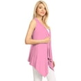 thumbnail image 4 of Made by Johnny Women's Lightweight Sleeveless Draped Open Cardigan L PINK, 4 of 6