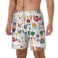 thumbnail image 2 of Gaeub Alpaca Flower Mens Swim Trunks Stretch Beach Shorts Quick Dry for Men Swim Shorts Swimwear with Pockets- XX-Large, 2 of 9