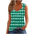 thumbnail image 5 of QUNYINEY Camisole Tank Tops for Women 2025 Casual Sleeveless Plaid V Neck Shirts Loose Summer Vintage Tank Tops, 5 of 5