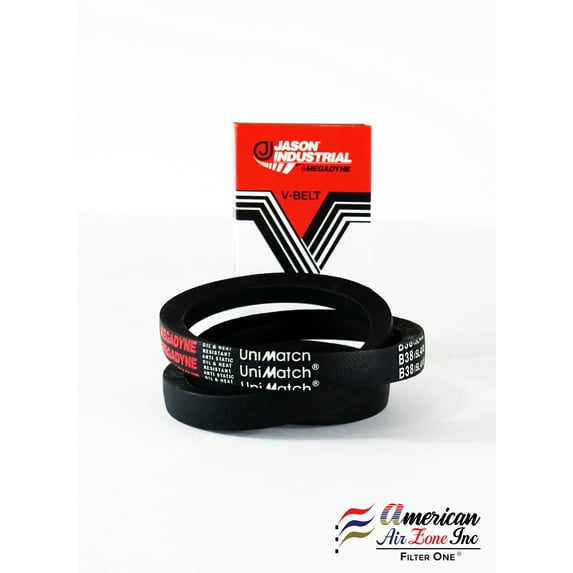 Megadyne - Jason Industrial V Belt - B38 - 5L410 - (Pack of 1) - Wrapped V-Belt - 41 Inch Outside Length - 0.66 Inch Top Width - 0.41 Inch Thick