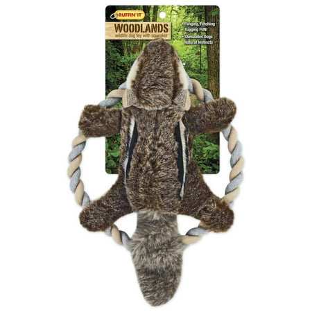 UPC: 0076158162693 | Ruffin It 16269 Woodlands Plush Chipmunk Rope Ring Tosser Dog Toy