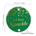 thumbnail image 6 of Inkdotpot Pack Of 100 Let Love Sparkle Wedding Favor Paper Tags Craft Real Gold Foil Hang Tags, 6 of 7