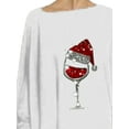 thumbnail image 3 of FASHIONWT Women Irregular Draped Folds Sweatshirt Casual Loose Flowy Christmas T-Shirts, 3 of 4