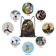 thumbnail image 6 of Wukai Adorable Otter Pair Hug Drawstring Backpack Bag Sport Gym Sackpack Large Size String Backpack Cinch for Women Men-Medium, 6 of 6