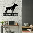 thumbnail image 3 of Craftnamesign Custom FLoral Miniature Bull Terrier Metal Wall Art, Custom Dog Lover Name, 3 of 5