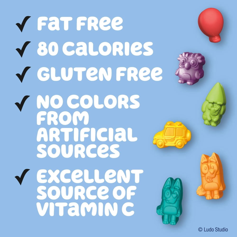 Bluey Gluten Free Fruit Flavored Snacks 10 ct / 0.8 oz - 5 Pack