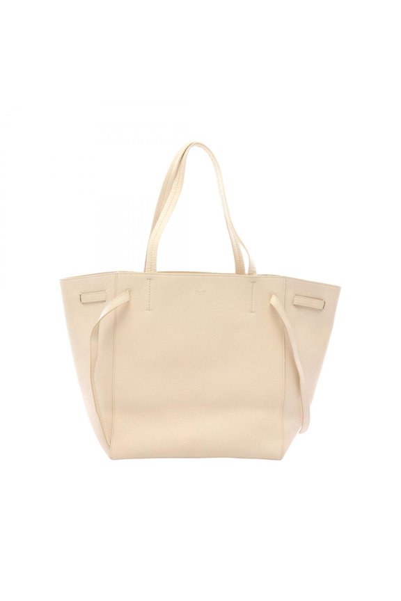 Pre-Owned Celine Cabas Phantom Small Tote Bag Handbag Leather Women's Ivory