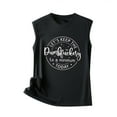 thumbnail image 3 of Pompotops T-Shirt Sans Manches Décontracté d'Été pour Femmes, Col Rond Imprimé, Ample, 3 of 4