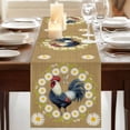 thumbnail image 3 of Table Runners 108 Inches Long Dress Scarves, Daisy Rooster Farmhouse Coffee/Dining/Kitchen Table Runner for Living Room, Spring Floral Farmhouse Botanical Rustic 13x108 Inch, 3 of 9
