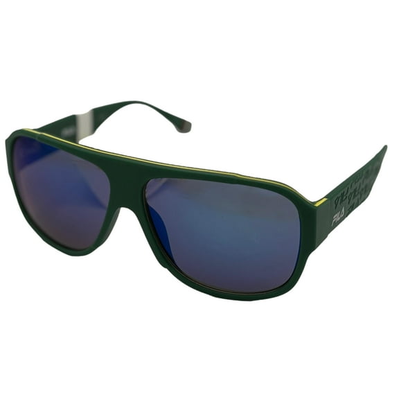 Fila Matte Matte Green Mens Plastic Aviator Sunglass,  Flash Lens SF9346 B56B